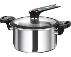 Portable High Pressure Pan - Fish Pan for Seafood - Stainless Steel Fast Multifunctional Kitchen Pan for Bean and Meat Dishes