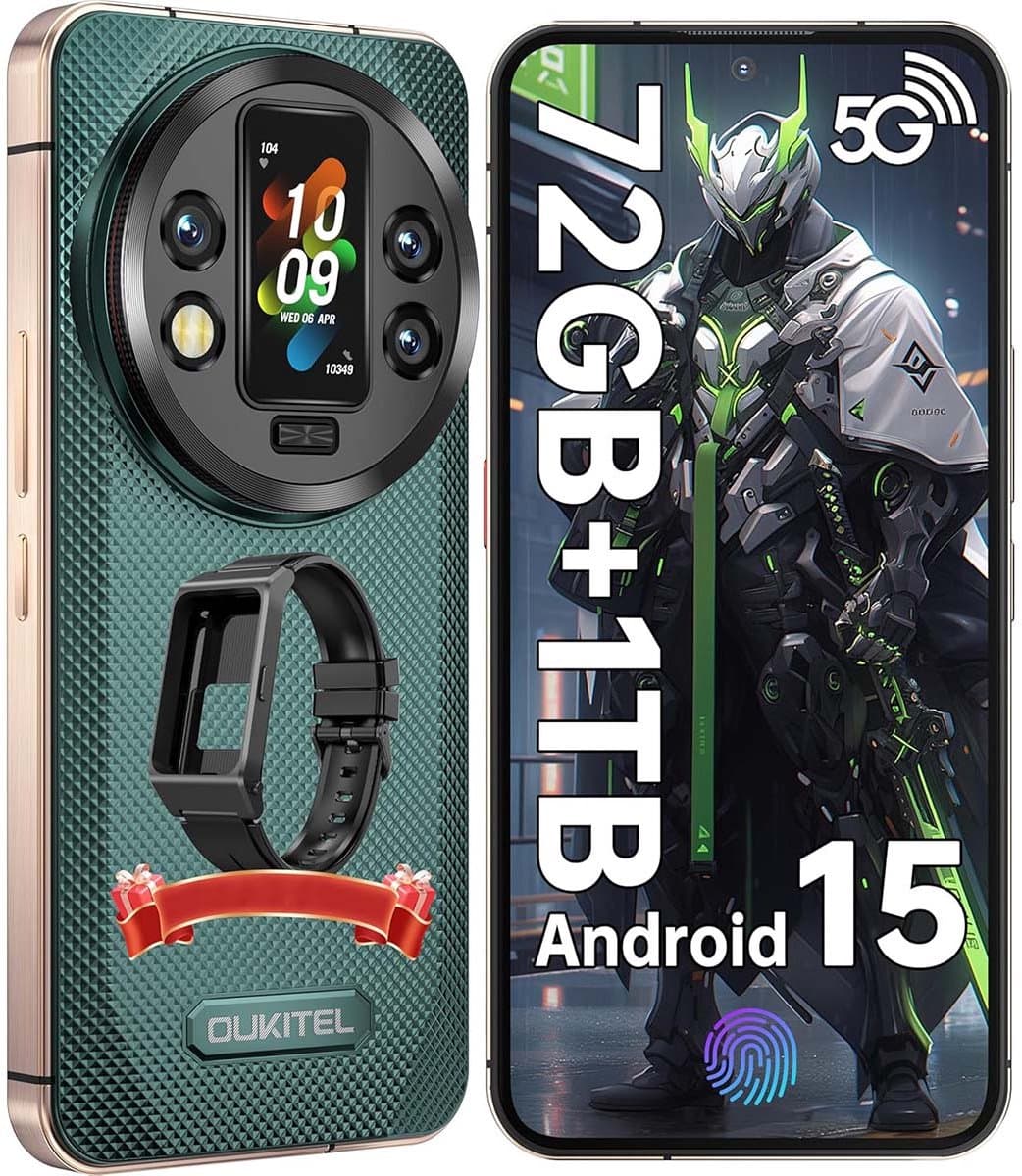 Oukitel WP200 Pro Robuuste Smartphone 5G - IP68/IP69K Outdoor Telefoon - 72GB RAM - 1TB ROM - 6,7 inch 120Hz - 8800mAh 45W - 108MP + 32 MP Camera - GPS NFC - Android 15 - Groen — afbeelding 1