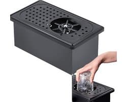 Automatische Glas Rinser - Hoge druk bekerwasser - Snel glazen reinigen - Roestvrij staal constructie - Inclusief borstels - Zilverkleurig