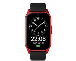 WatchToCare Halo GPS Alarmhorloge Senioren | Valdetectie | 4 Dagen Accu | Zonder Abonnement | IP67 Waterbestendig | Rood