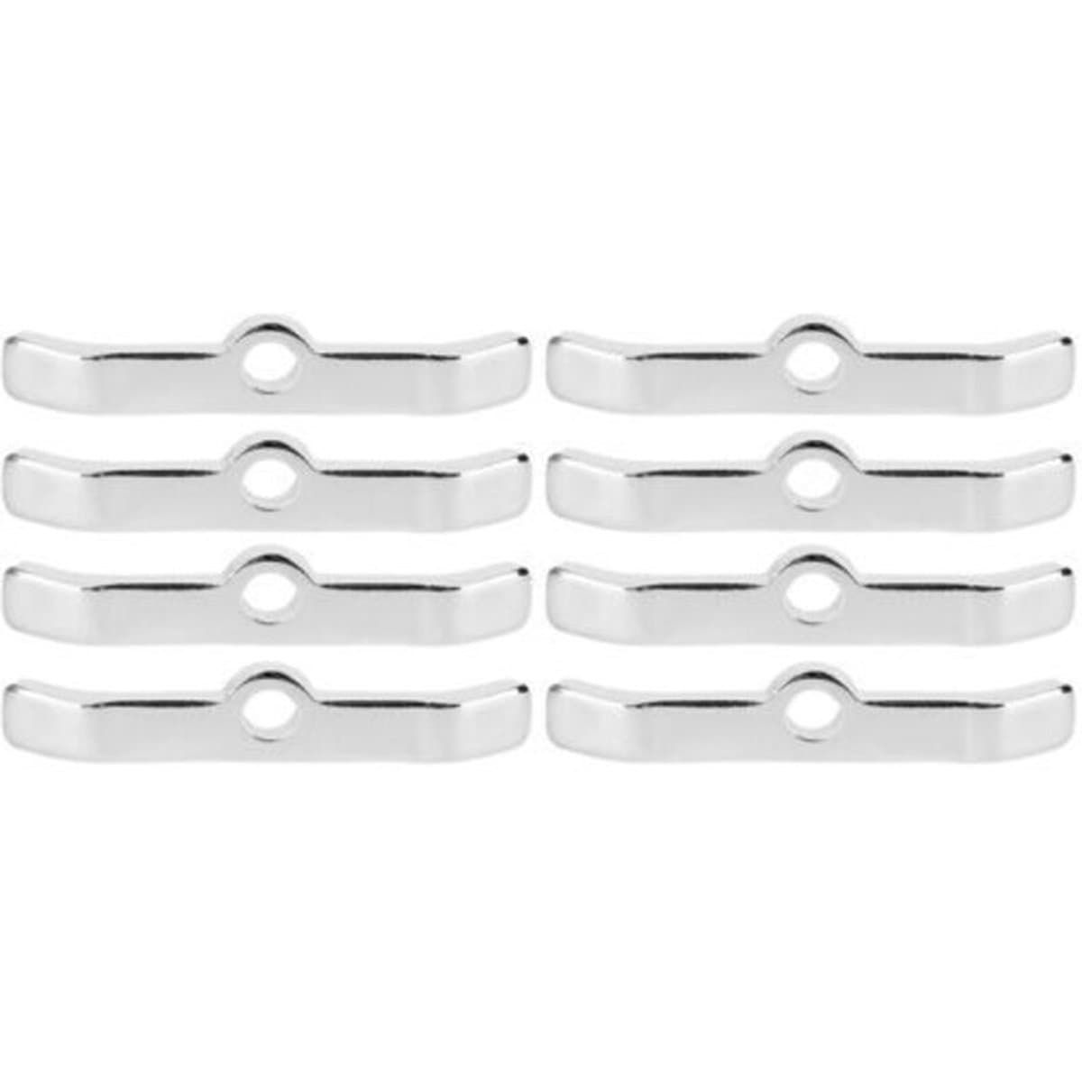 Verchroomde kleppendekselpakkingen van aluminiumlegering, nauwkeurig bewerkt, set van 8, geschikt voor automotoren. — afbeelding 1