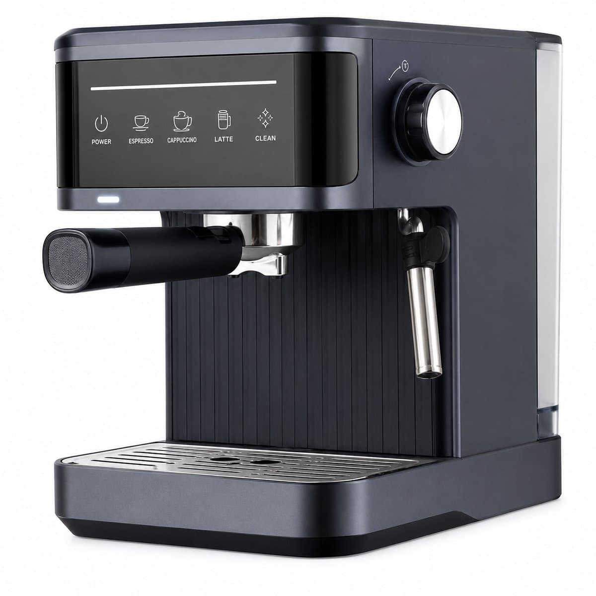 Jurrys Espressomachine - Koffiemachine - Pistonmachine - Cappuccinoapparaat - Melkopschuimer - 1.5L Inhoud - 20 bar - Zwart — afbeelding 1