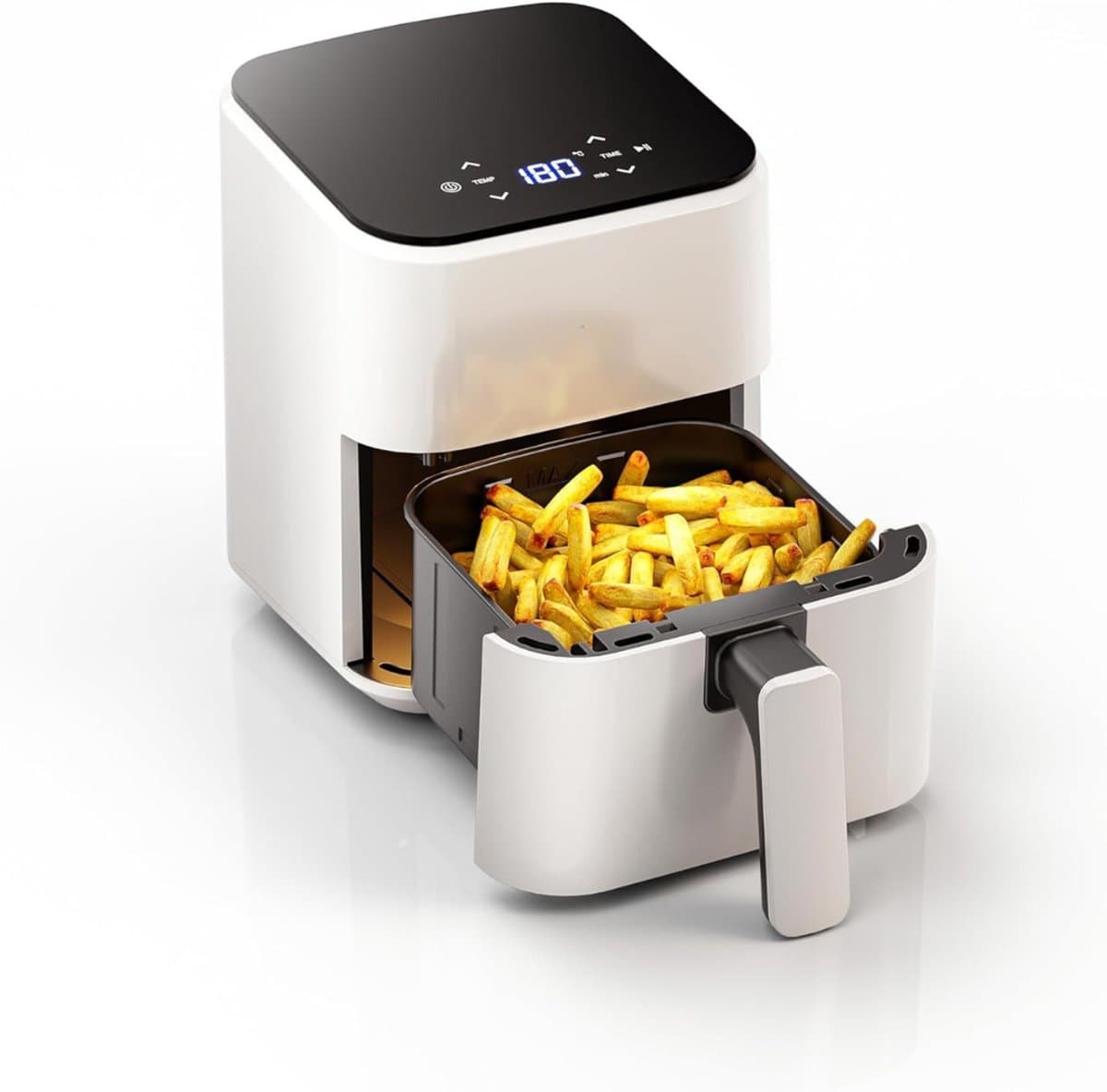 MIRA® Mini airfryer - Airfryer - Airfryer klein - Wit - 26cm x 21cm x 28cm — afbeelding 1