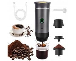 Koffiezetter - 60ml Draadloze Cups Machine - 3-in-1 & 7500mAh Accu - 15 Bar Druk & Zelfverwarmend - Voor Camping, Auto & Reizen - Eenvoudig in Gebruik & Schoon