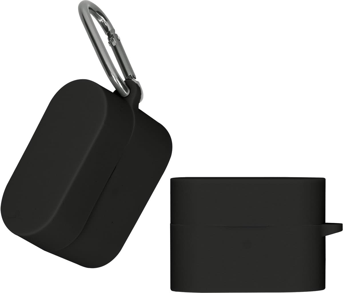 kwmobile Hoes geschikt voor Sony WF-1000XM6 - Siliconen cover voor oordopjes in zwart — afbeelding 1