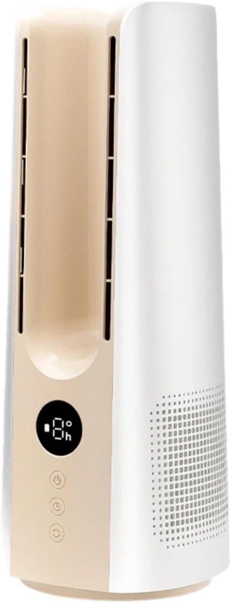 Automatisch oscillerende bladeloze ventilator met luchtbevochtiger – 9 snelheidsstanden, verkoelende nevel en stille borstelloze motor — afbeelding 1