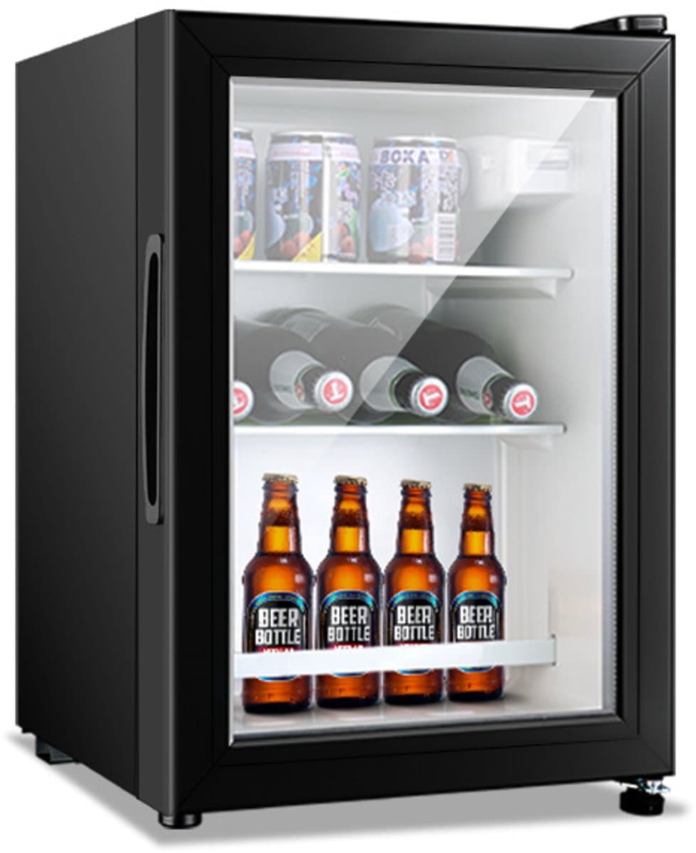 36L Drankenkoelkast voor 50 blikjes Vrijstaande mini drankenkoelkast met ultralage koeling Geschikt voor thuis en op kantoor koelkast voor bier cocktails frisdranken en sap Zwart — afbeelding 1
