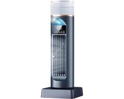 Torenventilator - Staande ventilator - Slaapkamer verkoeling - Stille werking onder 36 dB - 12x34.5 cm - Zwart