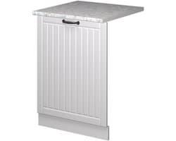 Vaatwasserfrontpaneel - Keukenfront Paneel - Keuken Afwerking - Soft-close Scharnieren - 60 cm Breed - Wit Landhuis