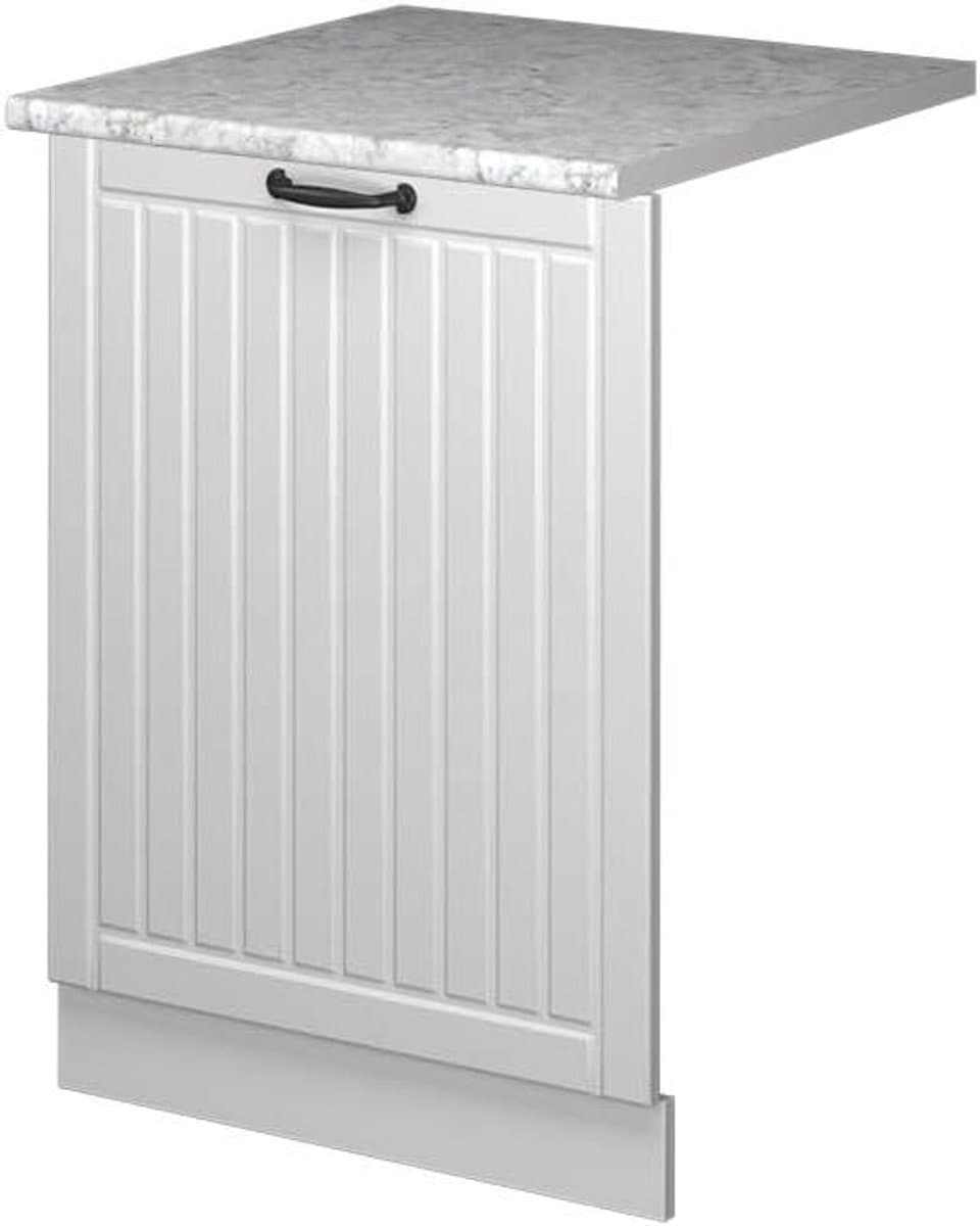 Vaatwasserfrontpaneel - Keukenfront Paneel - Keuken Afwerking - Soft-close Scharnieren - 60 cm Breed - Wit Landhuis — afbeelding 1