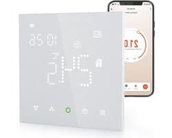 Kamerthermostaat Wifi - Slimme Thermostaat - Verwarming Regelen - App Bediening - 230 V 16 A - Wit