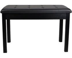 Livista Pianobank – Klassieke Piano Kruk – met Opbergruimte – Comfortabele Zitting – 70 x 30 x 48 cm – Zwart