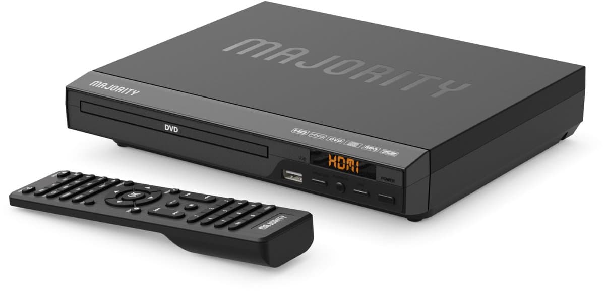 Majority DVD Speler - Compact - HDMI ARC/RCA Aansluiting - Afstandsbediening - Mono-LED - Zwart — afbeelding 1