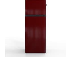 NUNKI MEDIUM-FBUR / Dubbel-Deurs Koelkast, E Klasse, 206l, Burgundy, Gloss (FRONT only)