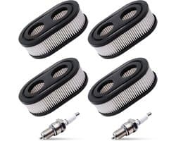 4 Stuks Luchtfilter voor Grasmaaier, Vervangend Luchtfilter Cartridge voor Briggs & Stratton, Ideaal voor Tuinonderhoud en Grasmaaieronderdelen