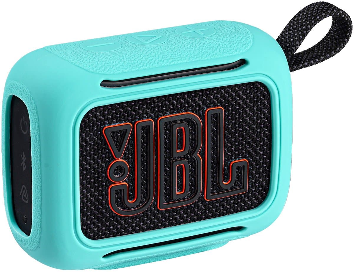 Beschermhoes geschikt voor JBL Go 5 Bluetooth Speaker - Meerdere Kleuren - Schokbestendig - Krasbestendig - Siliconen - Hoesje - Case - Bescherming - Sky Blauw — afbeelding 1
