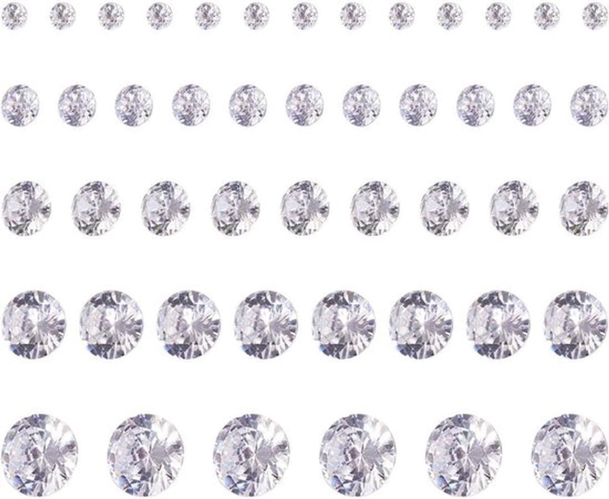 Set van 376 facet geslepen heldere zirconia stenen in 2mm tot 6mm voor nail art en sieraden maken, met diverse formaten voor creatieve toepassingen — afbeelding 1