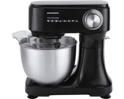 Heinner Keukenmachine 600W – 3,5L RVS Mengkom – 12 Snelheden – Pulse-functie – Planetaire Mixer – Zwart – Inclusief Klopper, Kneedhaak