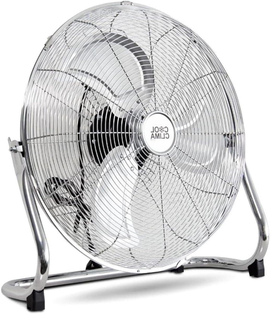 Metalen Ventilator - Vloer Ventilator - Frisse Lucht Creëren - App Bediening Oscillerend - 45 cm Diameter - Zilver — afbeelding 1