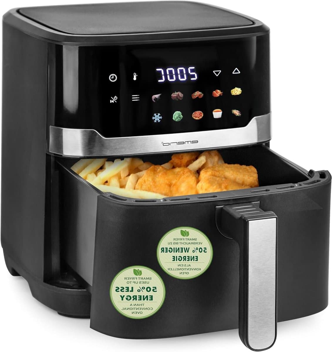 Digitale Heteluchtfriteuse - Airfryer XXL - Gezond Frituren - 10 Automatische Programma's - 6.5 Liter - Zwart — afbeelding 1