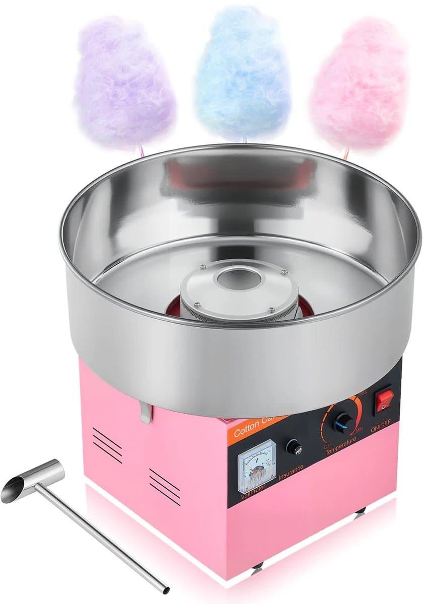 Damenzo - Suikerspinmachine - Foodprocessor - Snoep - Commerciële suikerspinmachine - Elektrisch - 1000W - 38x38x34 cm - Blauw — afbeelding 1