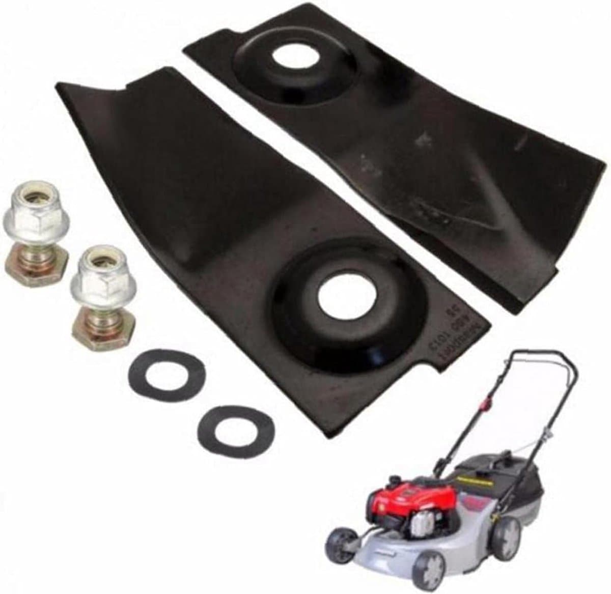 Grasmaaier Messen - Reserveonderdelen Gazon - Gazon Onderhoud - Hoge Hardheid Metaal - 125x45mm - Zwart — afbeelding 1