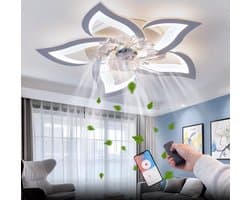 Equivera Plafonniere met Ventilator - Plafondventilator - Plafondventilator Afstandsbediening - Plafondventilator Slaapkamer - Plafond Ventilator met Verlichting - Plafondlamp - Plafonniere - Ideaal voor in uw slaapkamer!