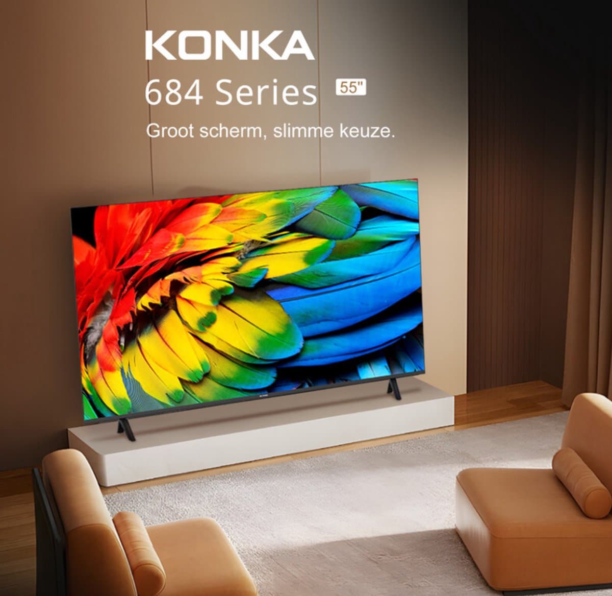 Konka Qled 55 inch (139 cm) smart tv-4K ultra HD — afbeelding 1
