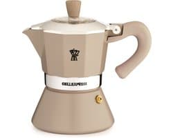 Pezzetti espressomaker - koffiemaker - 6 kops - aluminium - brons - inductie - gas - elektrisch - percolator - moka pot