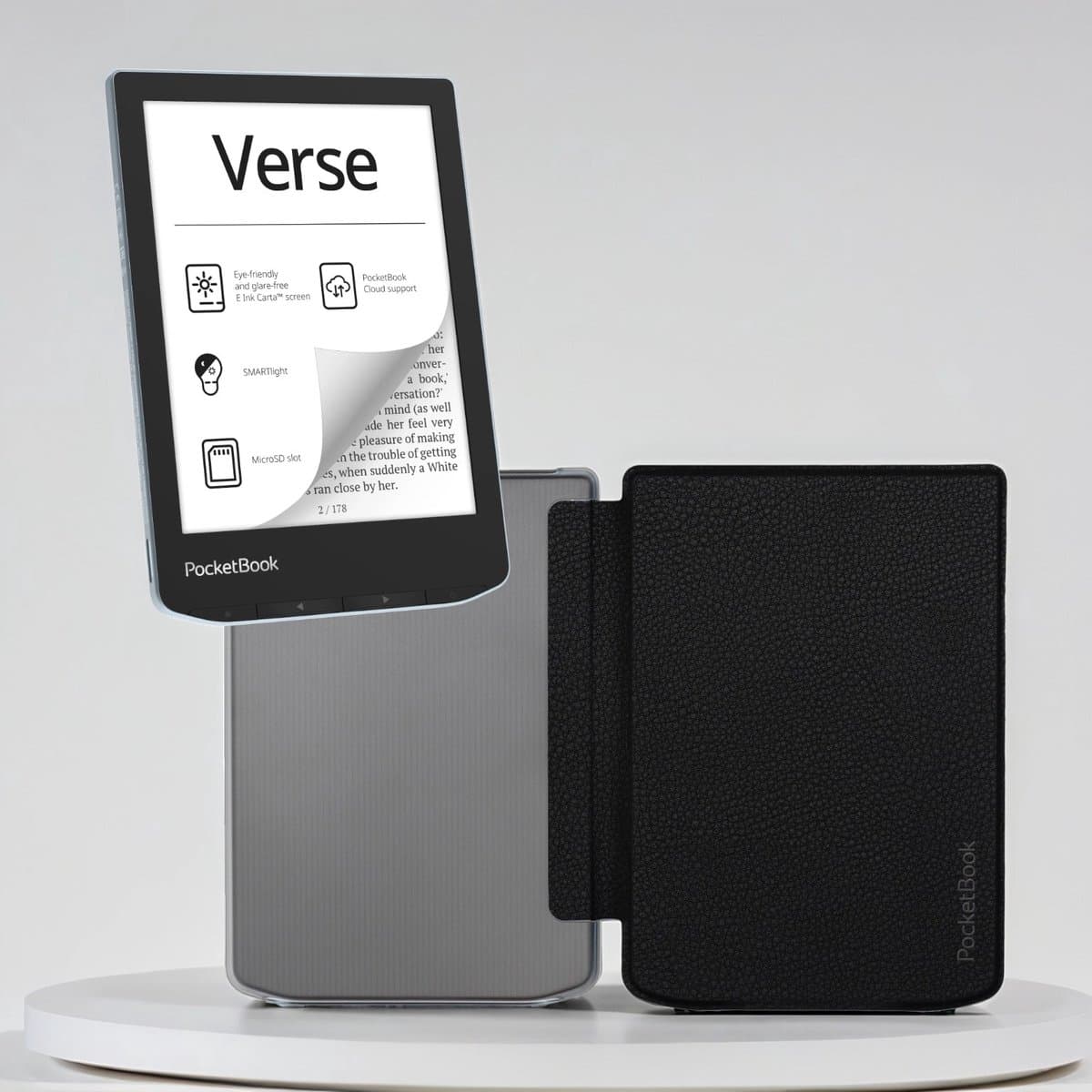 PocketBook Verse e-reader Bright Blue – 6 inch – 8 GB + Transparant Zwart Hoesje – voordeelbundel — afbeelding 1