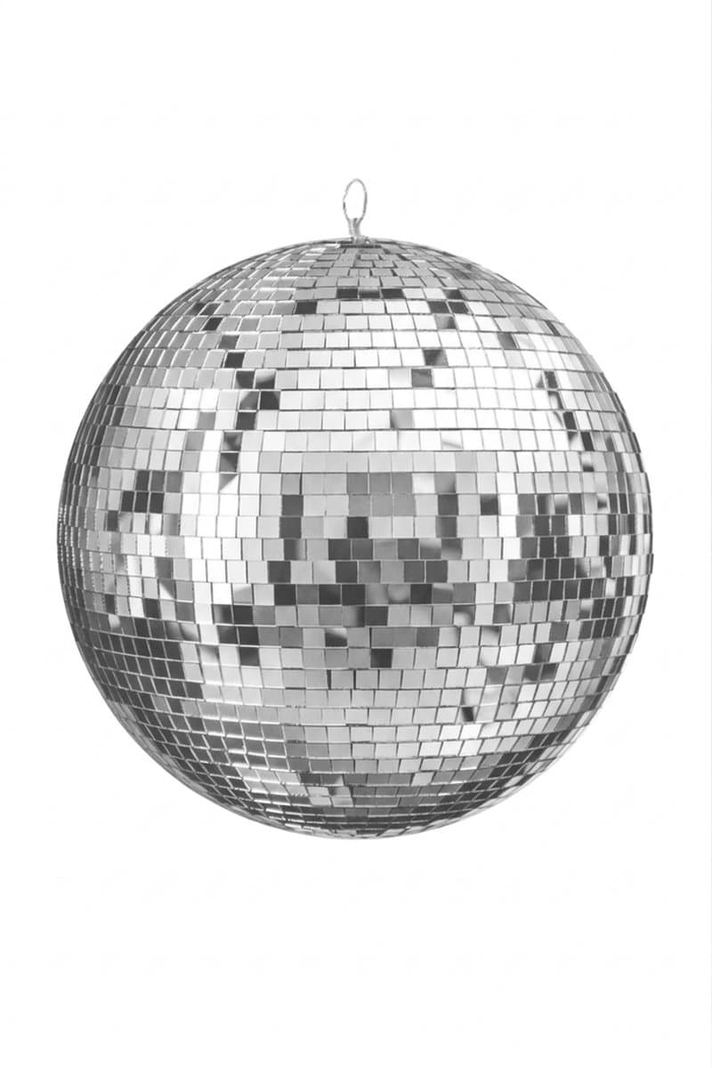 KIMU® Discobal zonder Motor Ø 40 cm Professioneel - Discobol Groot Zilver Spiegeltjes 10x10mm - Spiegelbol Disco Bal Bol - Feest Feestje Discolamp Decoratie Glitterbol Planeet Festival — afbeelding 1