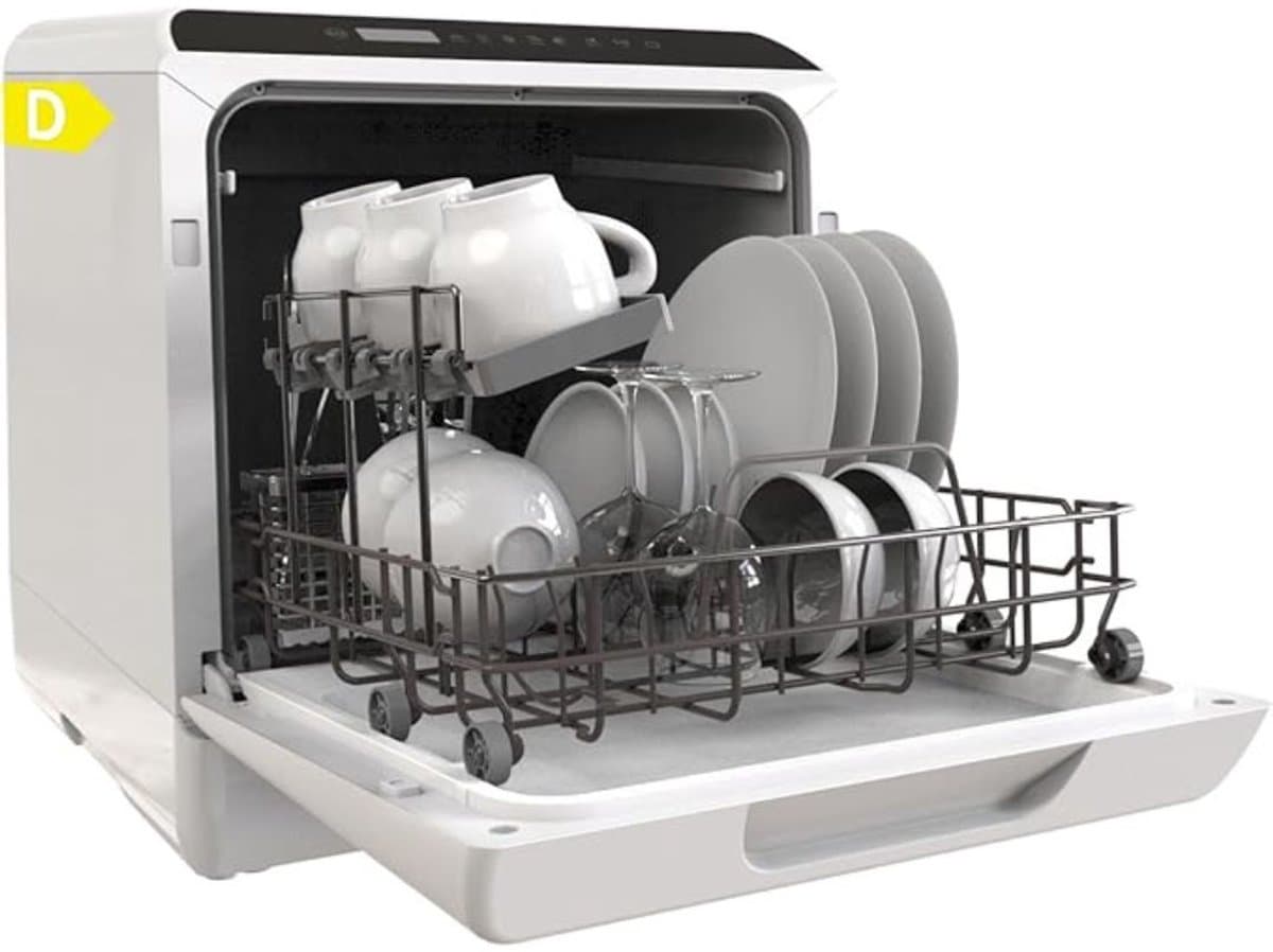 REN® Mini Vaatwasser - Vaatwasser - Tafelvaatwasser - Wit - 43cm x 43cm x 46cm — afbeelding 1