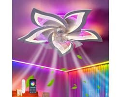 Equivera Plafonniere met Ventilator - Plafondventilator - Plafondventilator Afstandsbediening - Plafondventilator Slaapkamer - Plafond Ventilator met Verlichting - Plafondlamp - Plafonniere - Ideaal voor in uw slaapkamer!