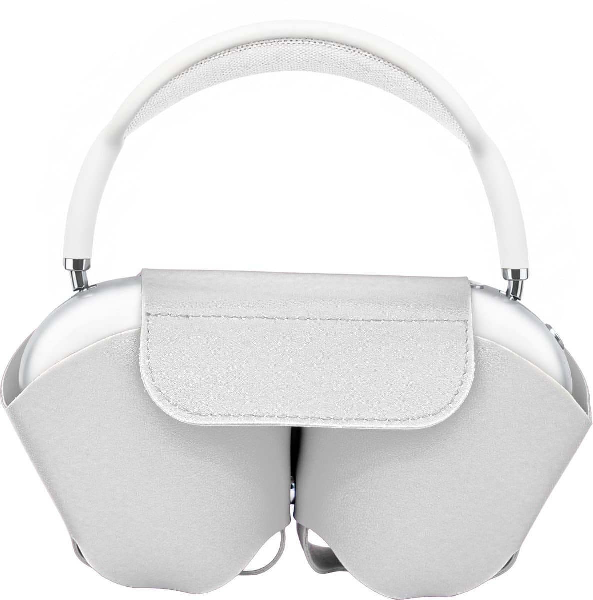 Phreeze Koptelefoon Hoes geschikt voor o.a JBl, Sony, Bose Hoofdtelefoon - Opberghoes - Hygienisch - Headphone Case - Zacht PU leer - Wit — afbeelding 1