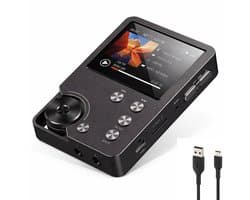 MP3-Speler - HiFi Muziekspeler - Lossless Audio - Digitale Muziekspeler Met Scherm - 16GB Intern Geheugen + 256GB Uitbreidbaar - High Resolution Geluid - DAC - USB-C - Draagbaar - Audio Speler