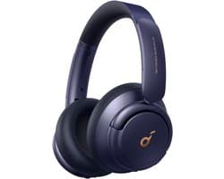 soundcore Q30 by Anker Bluetooth-hoofdtelefoon - Hybride actieve geluidsisolatie - Individuele modi - Hi-Res geluid - EQ in app - 40h batterij - Comfortabele grip - Verbinding van 2 apparaten - Blauw
