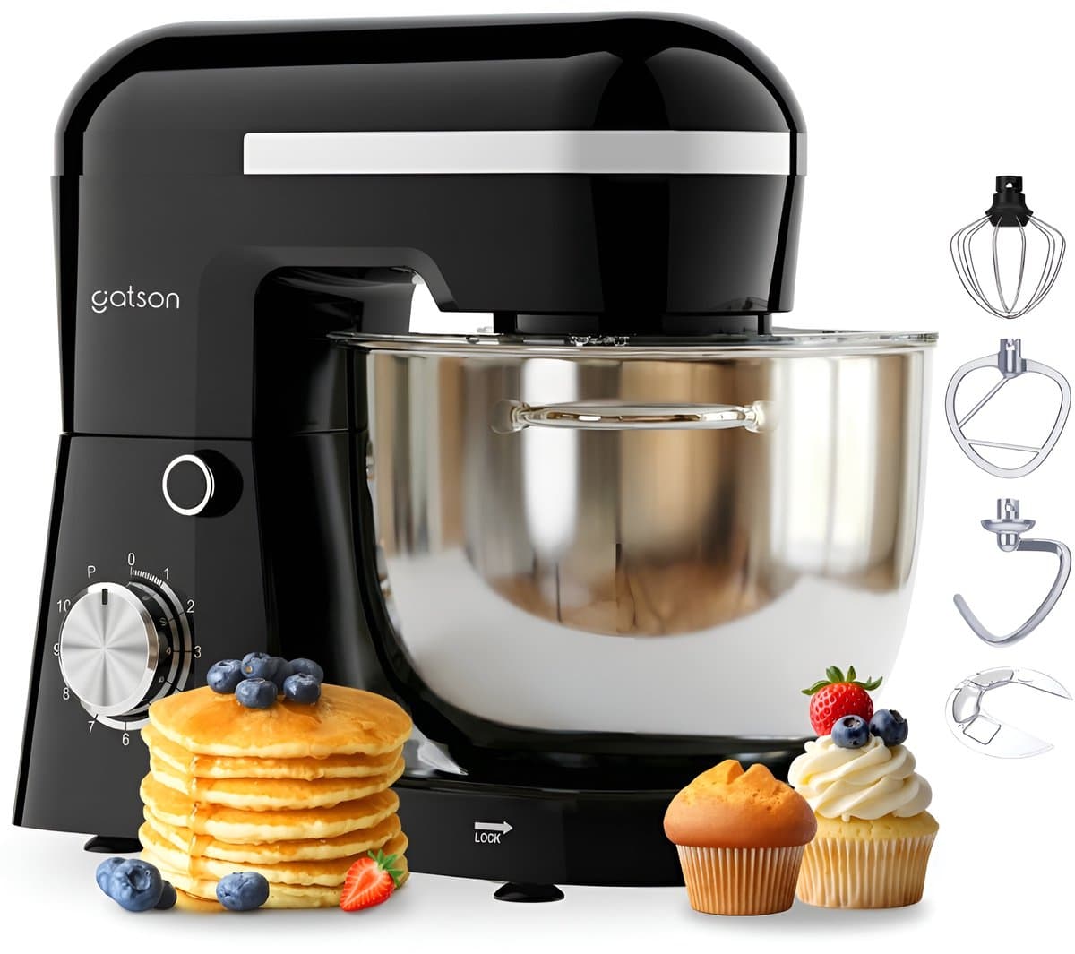 Gatson 1500W Keukenmachine - 10 Snelheden - 5L Mengkom - Dubbele Handvat - Keukenrobot - Keukenmixer - Foodprocessor — afbeelding 1