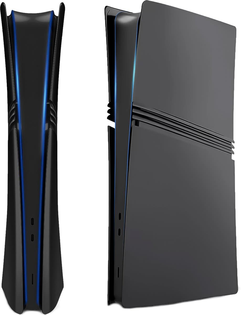 Playstation 5 Pro Faceplates Digital Edition (niet geschikt voor standaard PS5 & PS5 Slim) - Inclusief Mid Skin - Accessoires - Faceplate - Cover - Plate - Skin - Zwart — afbeelding 1