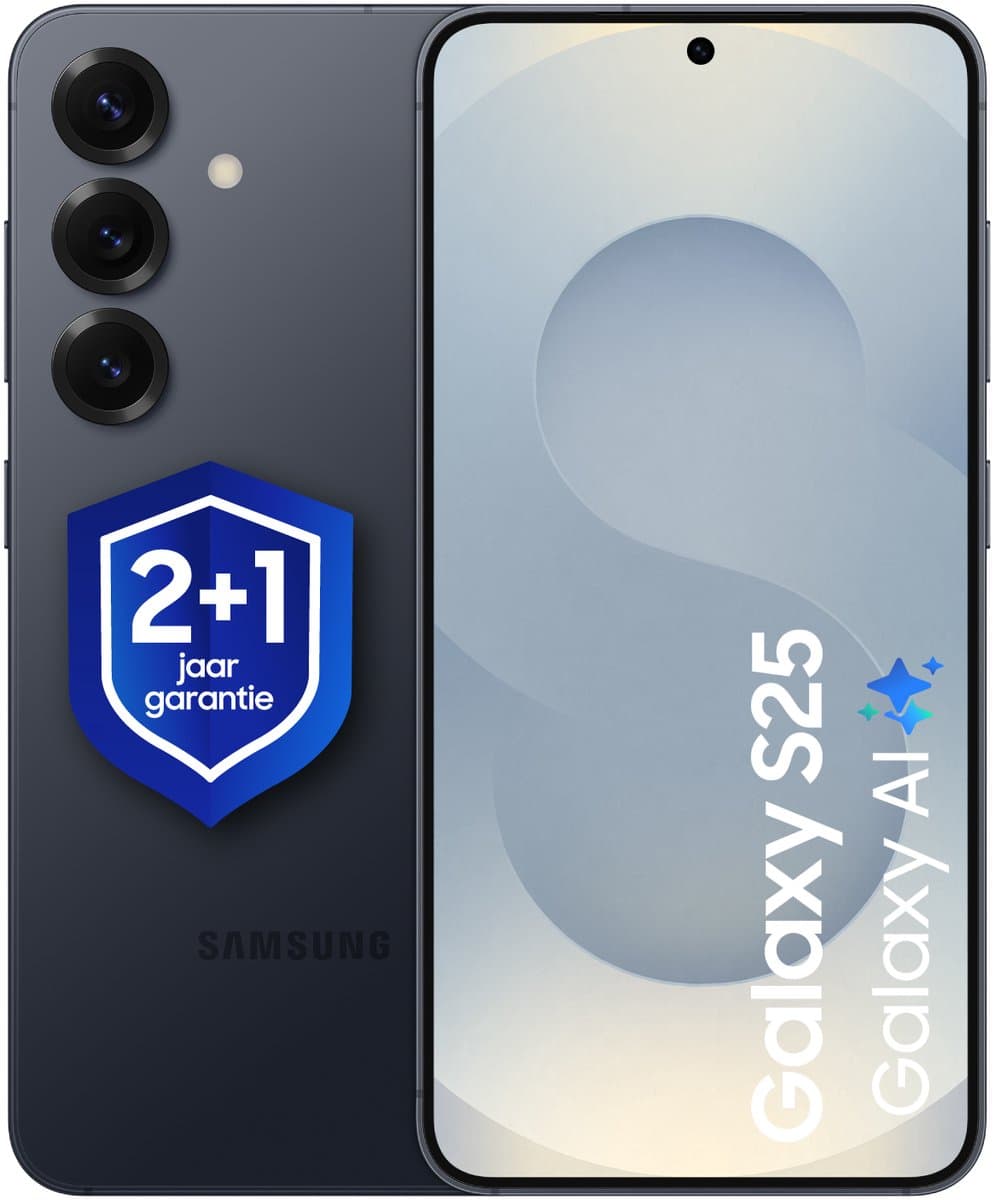 Samsung Galaxy S25 5G - 128GB - Black + 1 jaar extra garantie — afbeelding 1