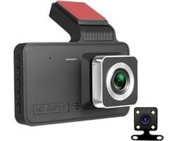 Verbeter de rijveiligheid met dashcams - Nieuwe dashcams voor en achter, dashcams voor voertuigen voor en achter, Ring-autocamera die 360 graden opnames voor en achter maakt (met 16G)
