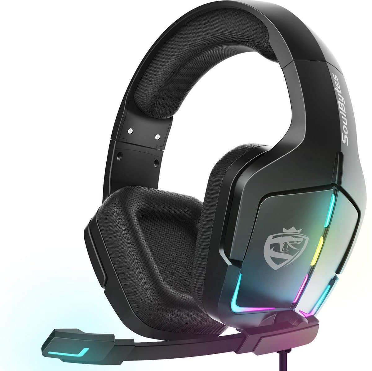 SoulBytes S12 RGB Over-ear Koptelefoons - Gaming headset met Stereo Microfoon - Multi platform -Zwart — afbeelding 1