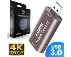 Good2know Capture Card HDMI naar USB 3.0 - 4K - Video Capture geschikt voor Nintendo Switch, PlayStation, Xbox, Windows, MAC - Game Capture