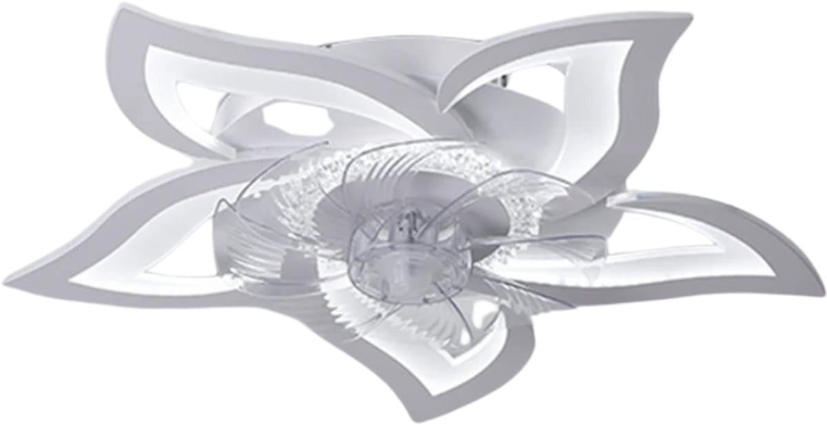 Livano Plafondventilator - Met Verlichting - Plafond Ventilator - Met Lamp - Plafonniere Met Ventilator - Met Licht - Wit — afbeelding 1