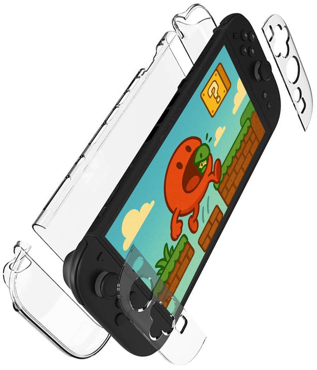 Hoes Geschikt voor Nintendo Switch 2 Case Bescherm Hoesje Hard Cover Shockproof - Case Geschikt voor Nintendo Switch 2 Hoes - Transparant — afbeelding 1