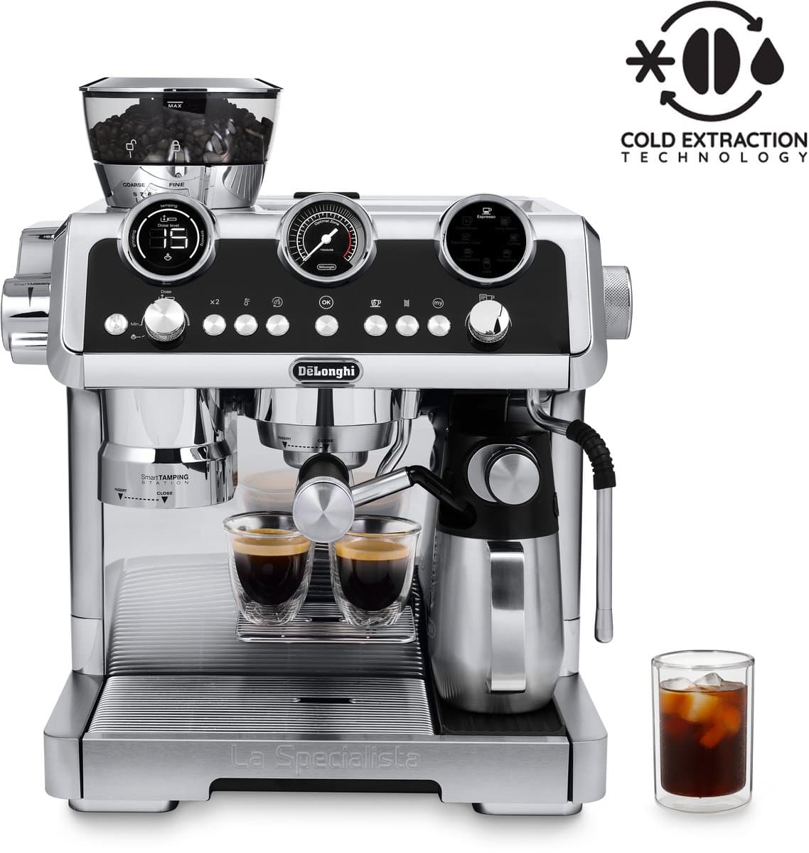 DE LONGHI La Specialista Maestro EC9865.M Metaal - Pistonmachine - Zilver — afbeelding 1