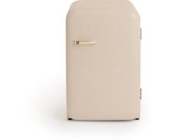 CREATE - Koelkast in retrostijl - Zand - Handvat Goud - FRIDGE RETRO 107L