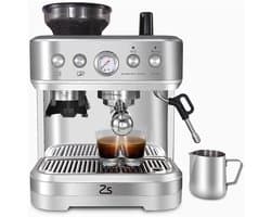 Espressomachine – Koffiemachine – Espressoapparaat – Barista Machine – 15 Maalstanden – 15 Bar Pomp – Stoompijp Voor Melkopschuiming