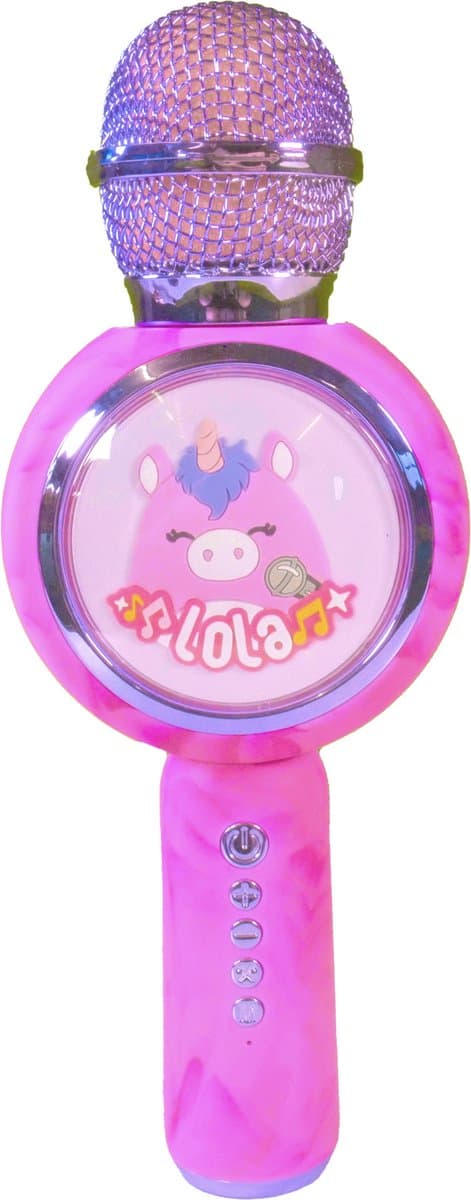Squishmallows - Lola - draadloze karaoke microfoon voor kinderen - oplichtend LED display - speaker - stemvervorming — afbeelding 1