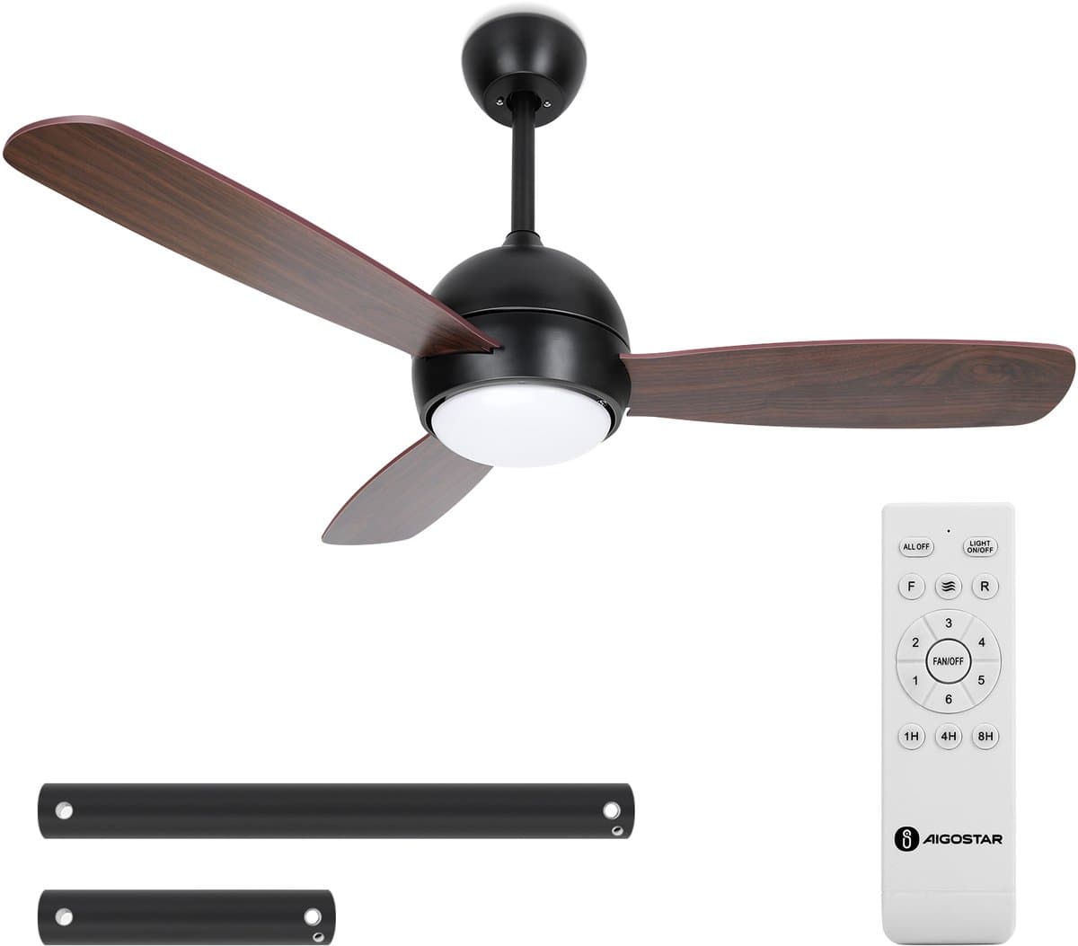 Aigostar 10QH0 - Plafondventilator met verlichting - Ø 106.6 cm - Stille Plafondventilator - Zomer/Winter Functie - 6 Snelheden - Programmable 1-8H - WIND LARGE - 54W — afbeelding 1