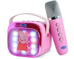Peppa Pig - karaoke set voor kinderen - draadloze microfoon en speaker - met lichteffecten en stemeffecten